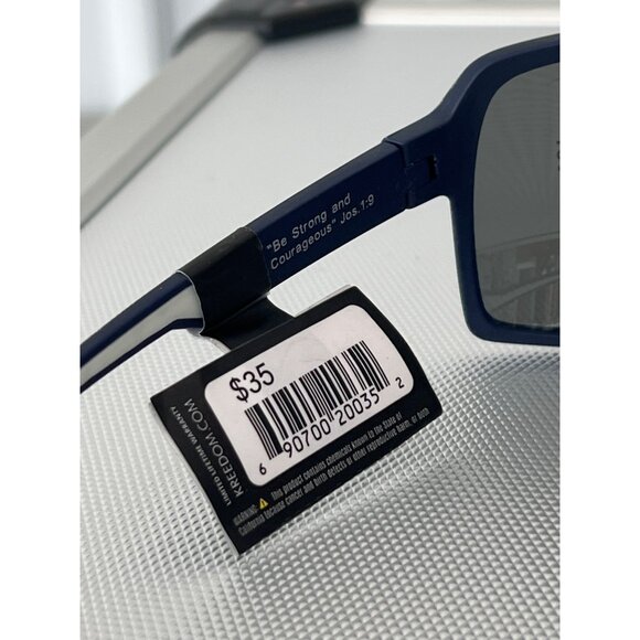 Kreedom Polarized Sports Sunglasses Blue Frame Silver Lenses Cycling Active NEW - Picture 5 of 6